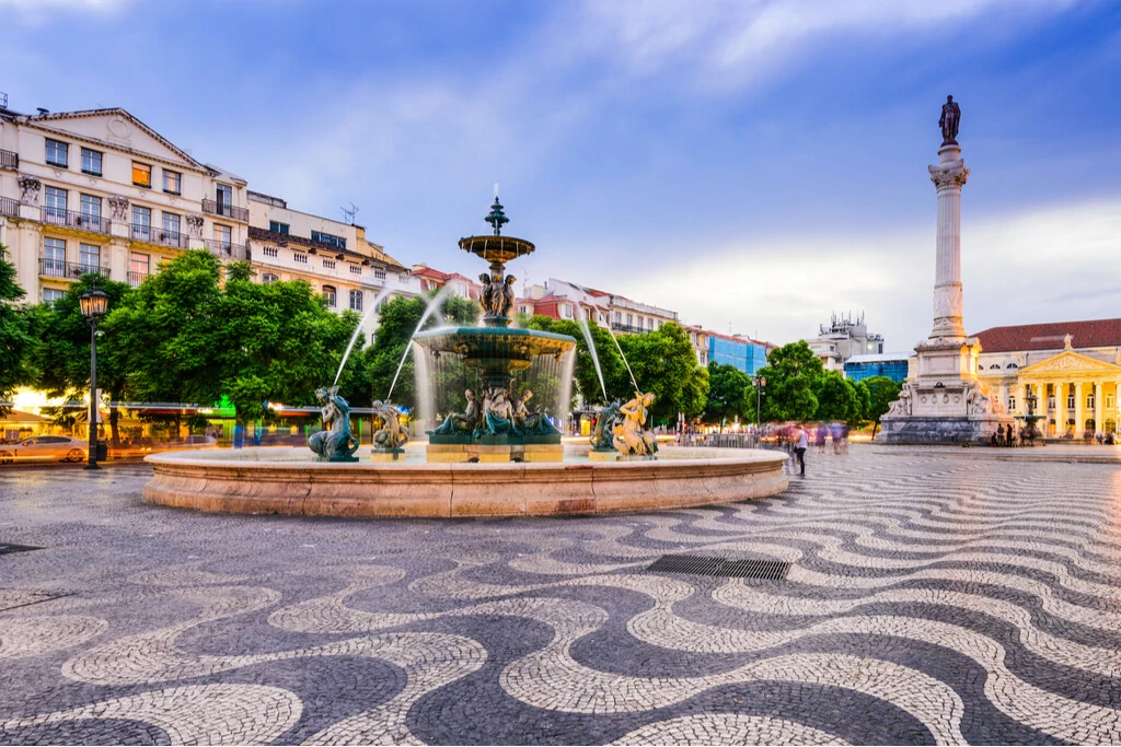 La place Rossio de Lisbonne