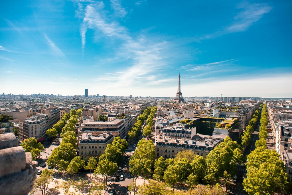 Belle vue panoramique sur Paris