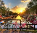 lever de soleil à Amsterdam